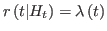 $ r\left( t\vert H_{t}\right)
=\lambda\left( t\right) $