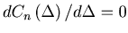 $dC_n \left( \Delta \right)/d\Delta =0$
