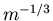 $m^{-1/3}$