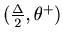 $(\frac{\Delta}{2}, \theta^{+})$