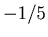 $-1/5$